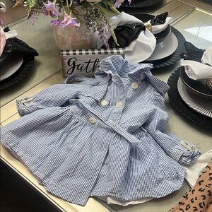 Polo by Ralph Lauren Blue Striped Kids Cape